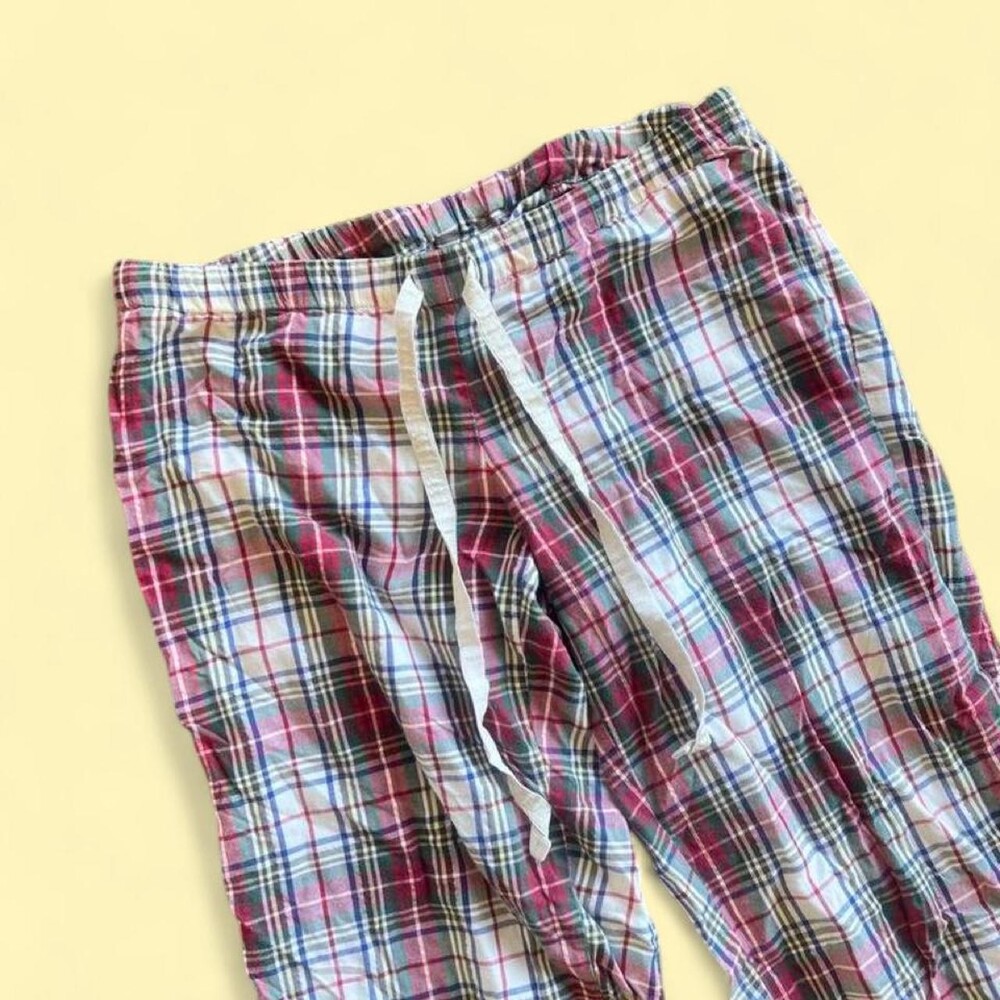 Victoria Secret Vintage Red, white, and blue plaid Pajama Pants Pajamas #plaid #